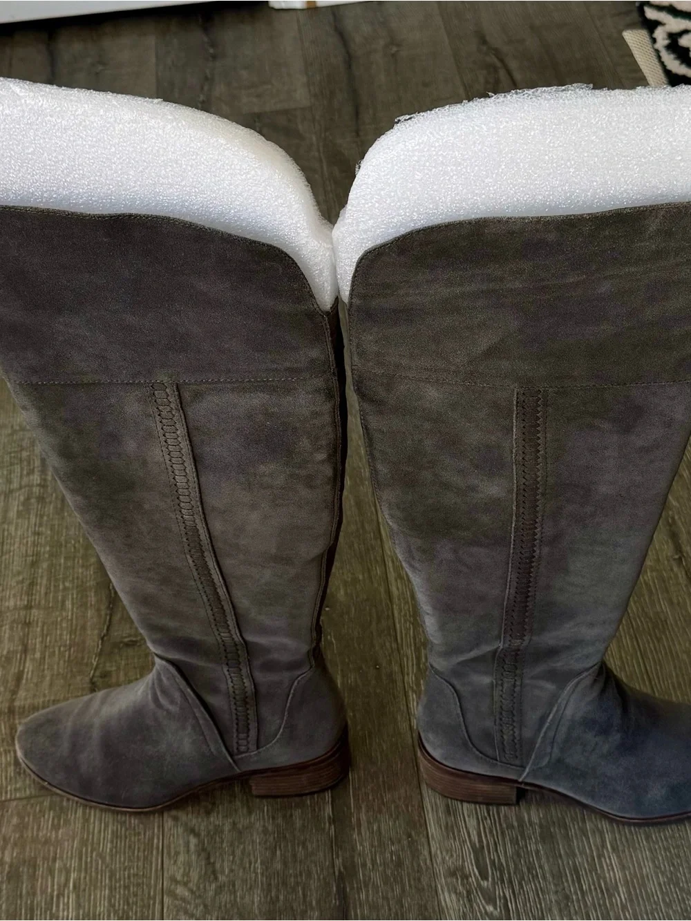 Vince Camuto Tall Gray Suede Over-the-Knee Boots